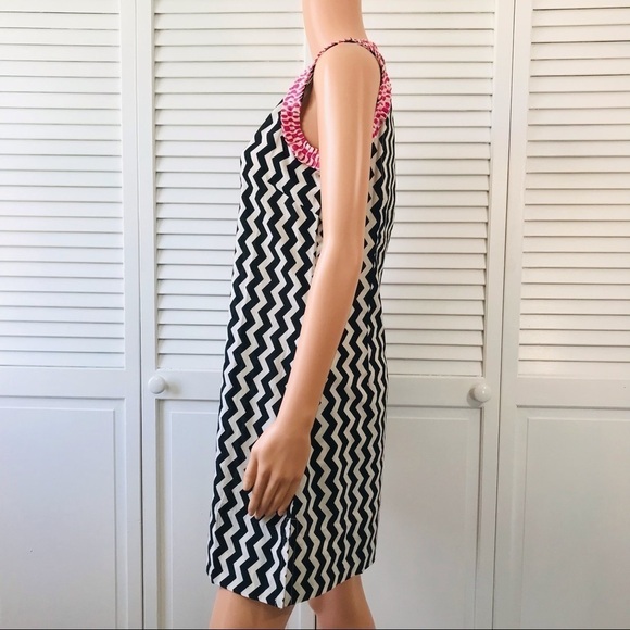 GRETCHEN SCOTT Zig Zag Pattern Cotton Sleeveless Dress Size XS - Picture 3 of 7
